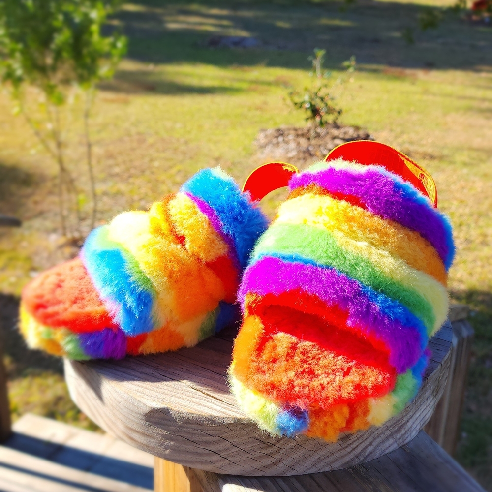 🌈UGG Rainbow Sandals Slipper🏳️‍🌈